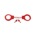 Designer-Metallhandschellen Rot von Fetish Fantasy Series