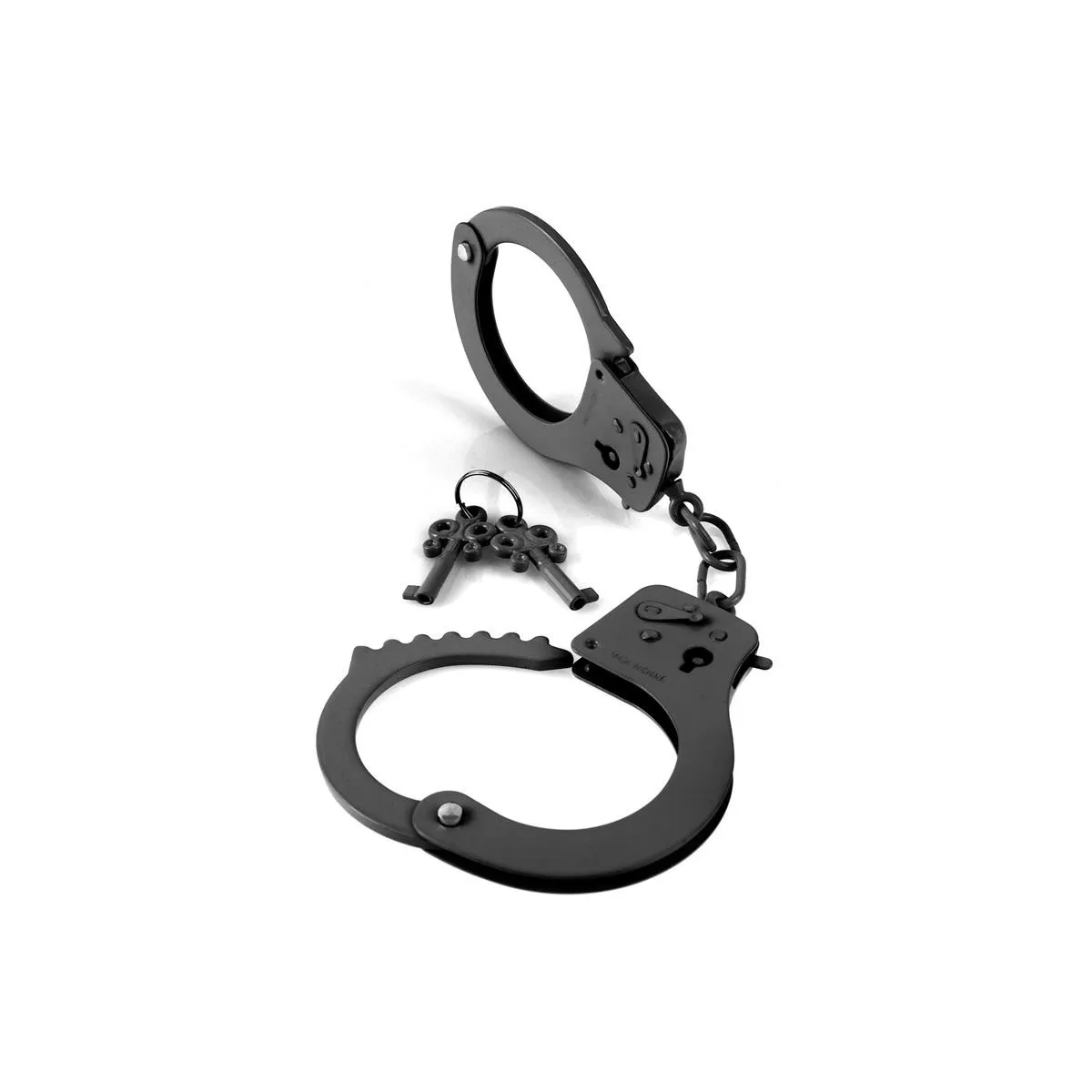 Designer-Metallhandschellen Schwarz von Fetish Fantasy Series | Fesselliebe.de