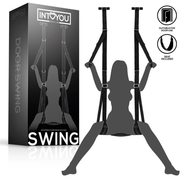 Verstellbare Türschaukel mit Beinstützen und Sitzfläche von Intoyou BDSM Line | Fesselliebe.de