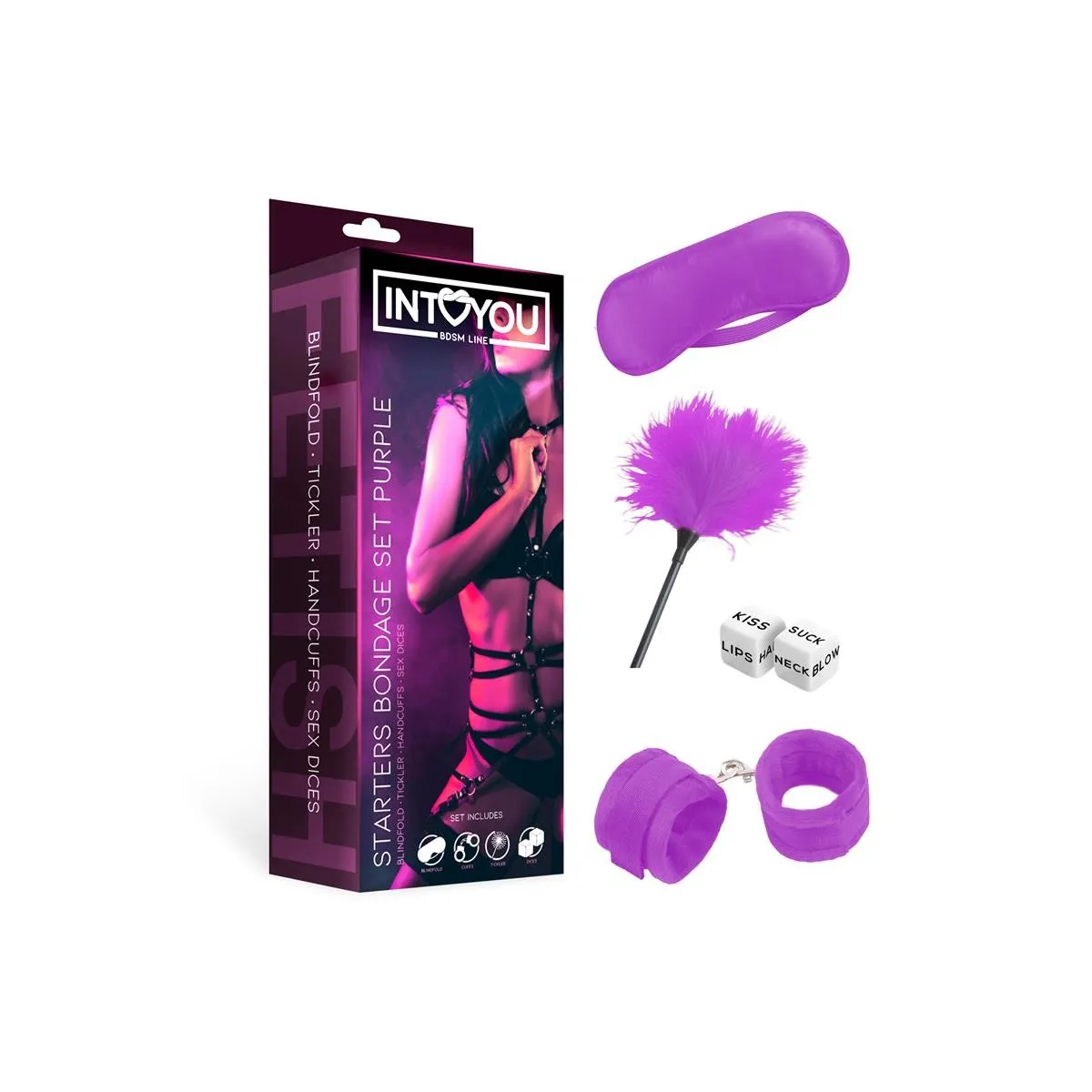 Bondage-Set für Anfänger 4-Teilig Lila von Intoyou BDSM Line | Fesselliebe.de