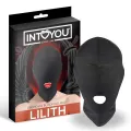 Lilith Incognito Maske mit Öffnung Im Mund Schwarz von Intoyou BDSM Line
