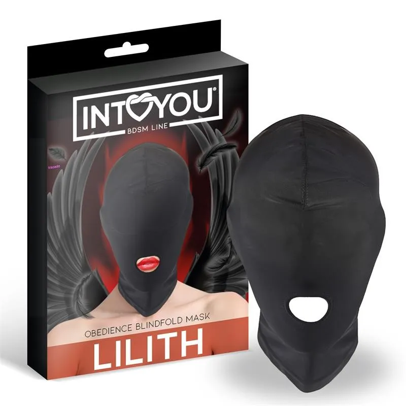 Lilith Incognito Maske mit Öffnung Im Mund Schwarz von Intoyou BDSM Line | Fesselliebe.de