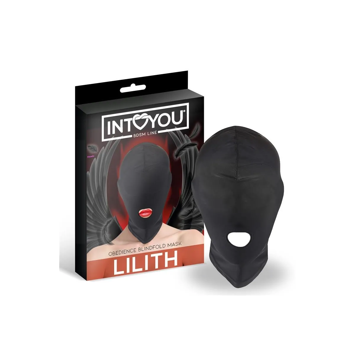 Lilith Incognito Maske mit Öffnung Im Mund Schwarz von Intoyou BDSM Line | Fesselliebe.de