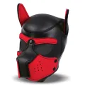Hound Dog Hound mit Abnehmbarer Maulkorb aus Neopren Schwarz/Rot Einheitsgrösse von Intoyou BDSM Line