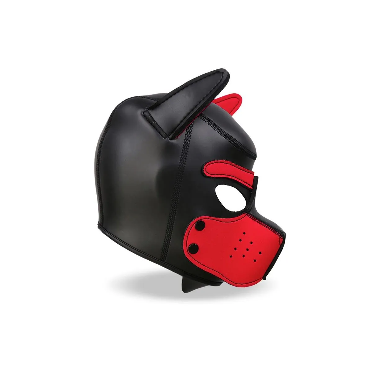 Hound Dog Hound mit Abnehmbarer Maulkorb aus Neopren Schwarz/Rot Einheitsgrösse von Intoyou BDSM Line | Fesselliebe.de