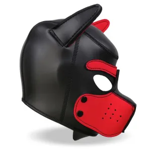 Hound Dog Hound mit Abnehmbarer Maulkorb aus Neopren Schwarz/Rot Einheitsgrösse von Intoyou BDSM Line