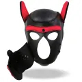 Hound Dog Hound mit Abnehmbarer Maulkorb aus Neopren Schwarz/Rot Einheitsgrösse von Intoyou BDSM Line
