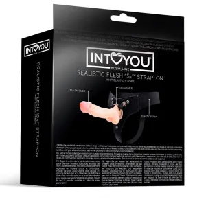 Mistress Elastischer Strap-On mit Silikondildo 15,4 cm Hautfarben von Intoyou BDSM Line
