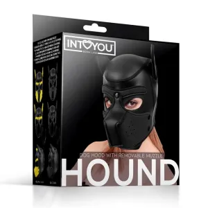 Hound Neopren Hundehund Abnehmbarer Maulkorb Schwarz Einheitsgrösse von Intoyou BDSM Line