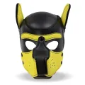 Hound Neopren Hundehund Abnehmbarer Maulkorb Schwarz/Gelb Einheitsgrösse von Intoyou BDSM Line