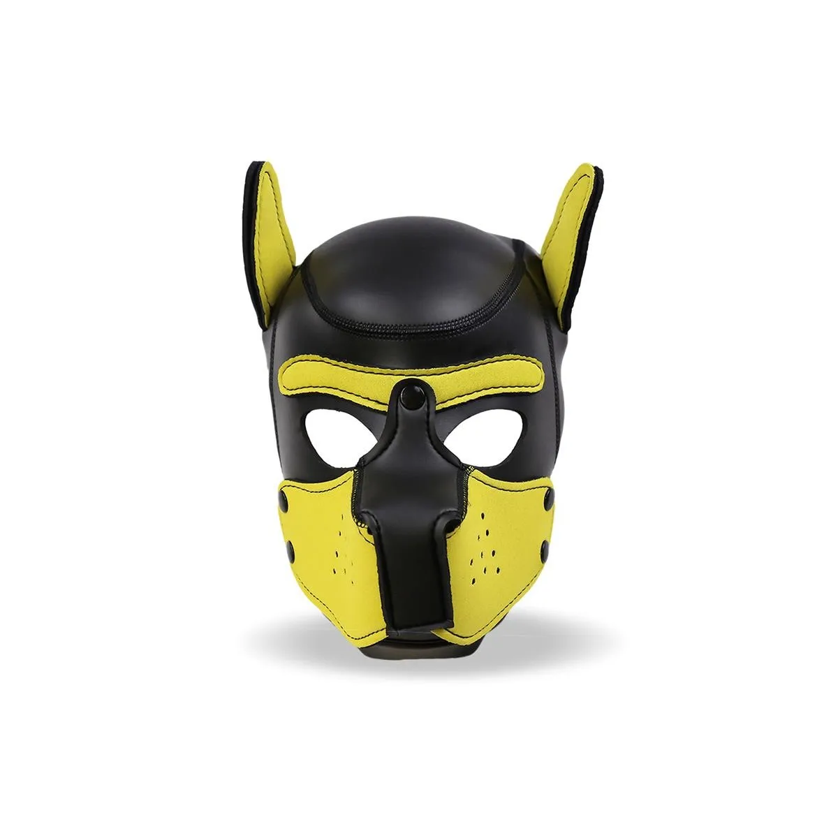 Hound Neopren Hundehund Abnehmbarer Maulkorb Schwarz/Gelb Einheitsgrösse von Intoyou BDSM Line | Fesselliebe.de