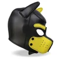 Hound Neopren Hundehund Abnehmbarer Maulkorb Schwarz/Gelb Einheitsgrösse von Intoyou BDSM Line