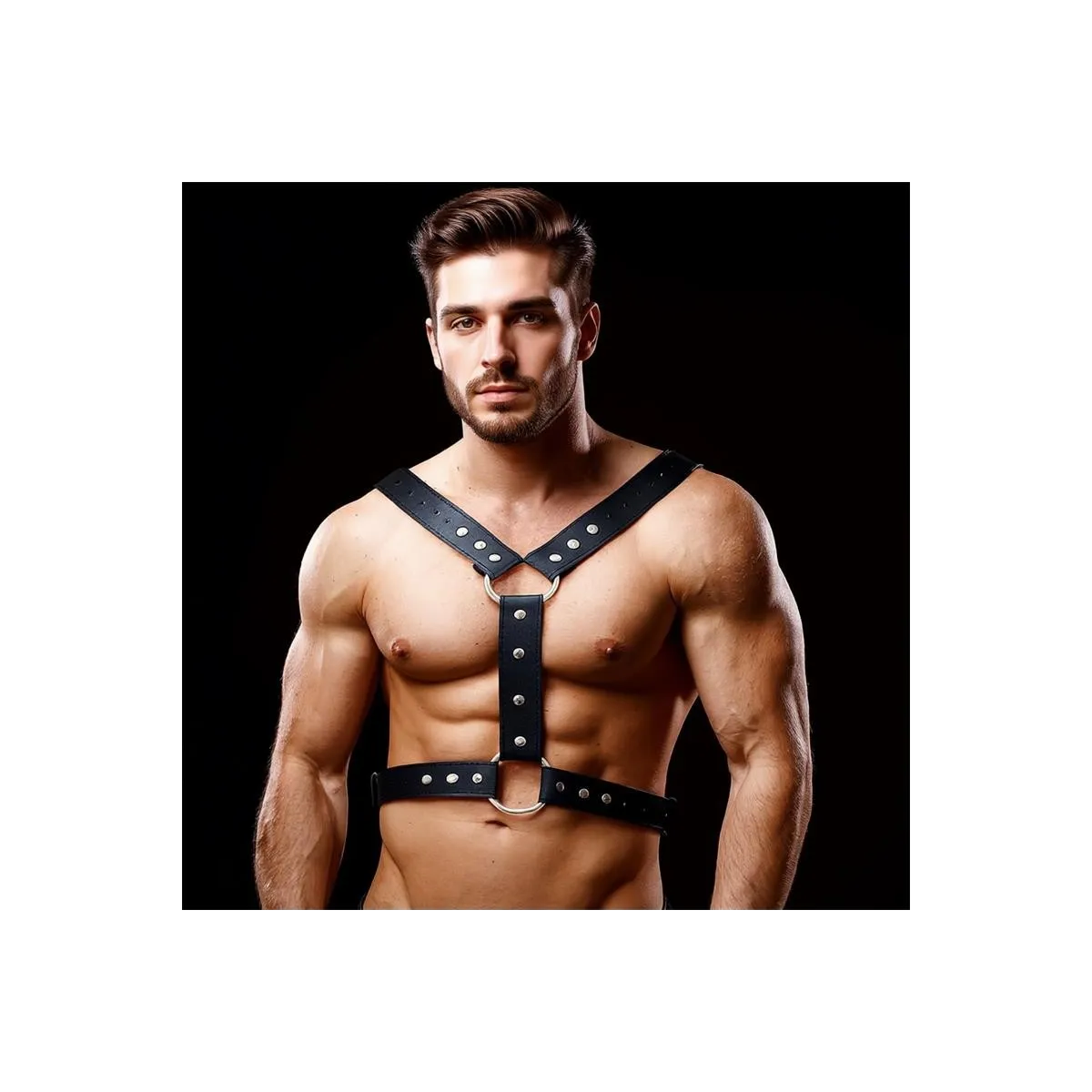 Fabrio Bondage-Harness für Männer aus Veganem Leder von Intoyou BDSM Line | Fesselliebe.de