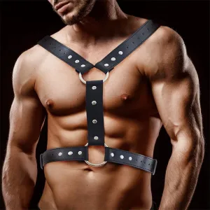 Fabrio Bondage-Harness für Männer aus Veganem Leder von Intoyou BDSM Line