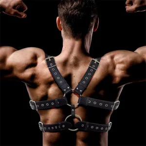Aurum Bondage-Harness für Männer aus Veganem Leder von Intoyou BDSM Line