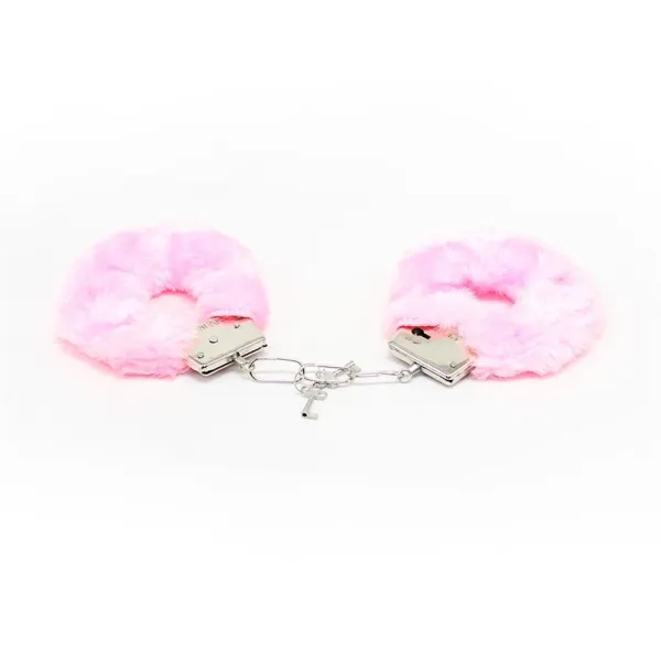Furry-Metallhandschellen Rosa von Intoyou BDSM Line | Fesselliebe.de