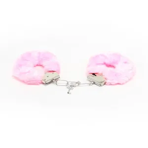 Furry-Metallhandschellen Rosa von Intoyou BDSM Line