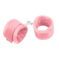 Handschellen mit Klettverschluss und Langem Fell, Rosa von Intoyou BDSM Line