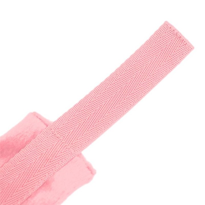 Handschellen mit Klettverschluss und Langem Fell, Rosa von Intoyou BDSM Line | Fesselliebe.de