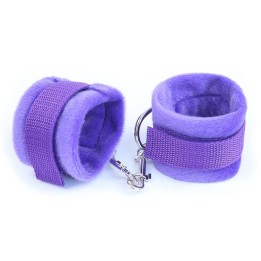 Handschellen mit Klettverschluss und Langem Fell, Lila von Intoyou BDSM Line | Fesselliebe.de