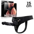 Mistress Elastischer Strap-On mit Silikondildo 15 cm Schwarz von Intoyou BDSM Line