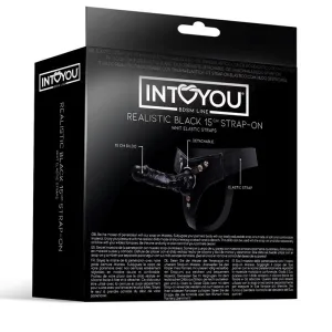 Mistress Elastischer Strap-On mit Silikondildo 15 cm Schwarz von Intoyou BDSM Line