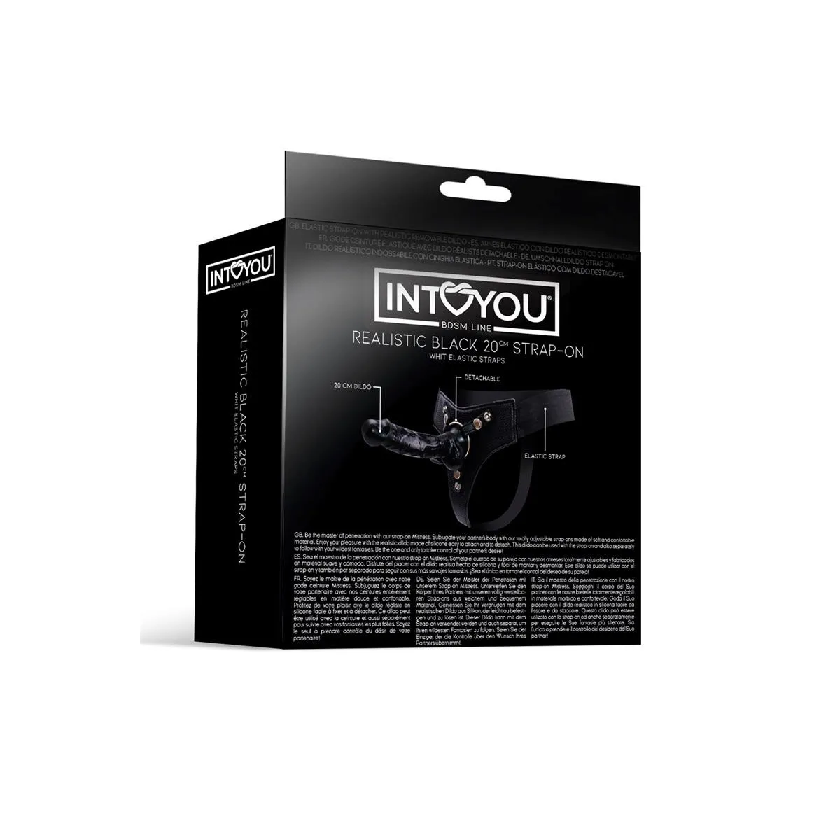 Mistress Elastischer Strap-On mit Silikondildo 20 cm Schwarz von Intoyou BDSM Line | Fesselliebe.de