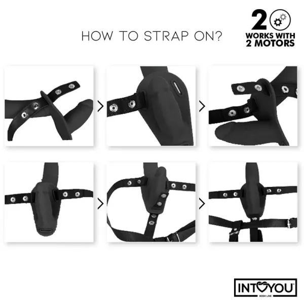 Jordan Strap-On mit Doppeltem Vibrationsdildo und Fernbedienung von Intoyou BDSM Line | Fesselliebe.de