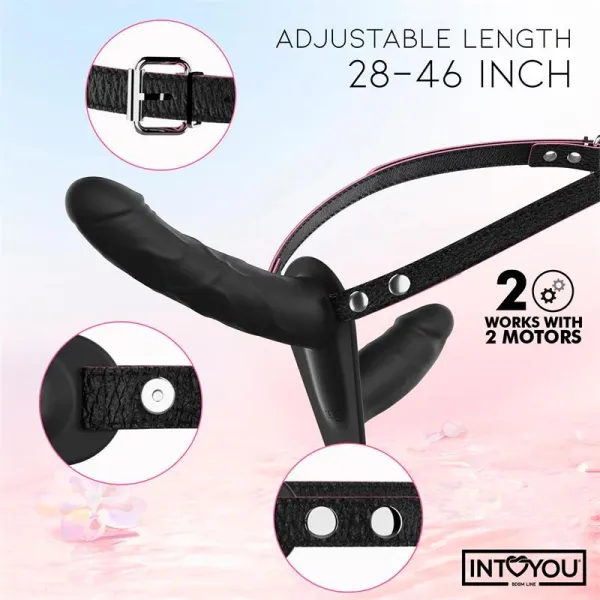 Jordan Strap-On mit Doppeltem Vibrationsdildo und Fernbedienung von Intoyou BDSM Line | Fesselliebe.de