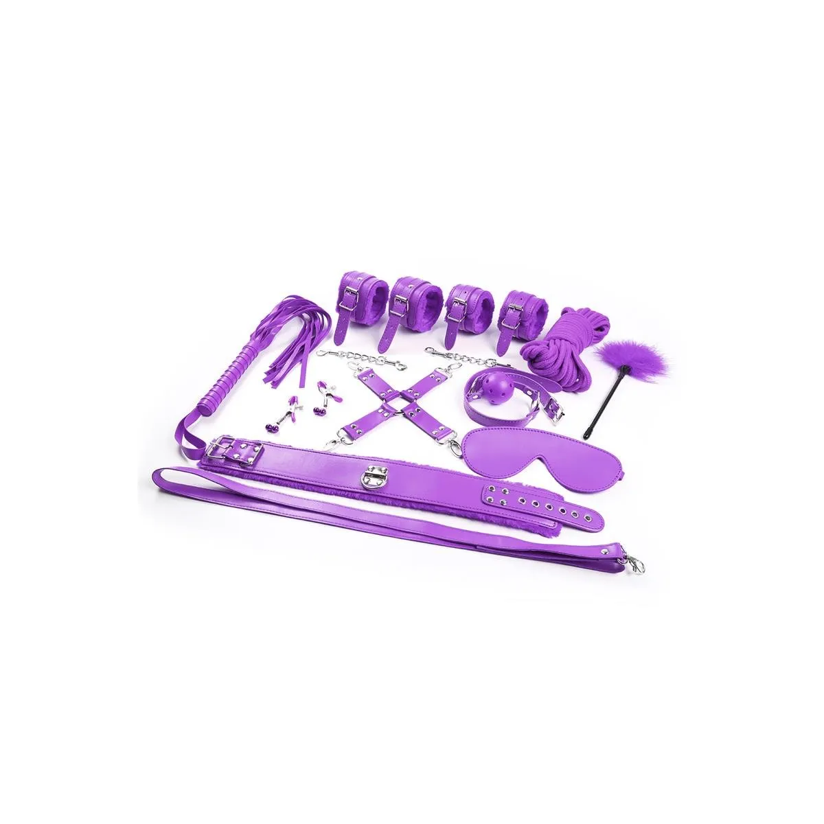 Bondage-Set 10-Teilig, Lila von Intoyou BDSM Line | Fesselliebe.de