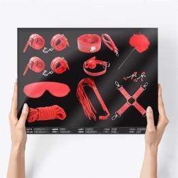 Bondage-Set 10-Teilig Rot von Intoyou BDSM Line | Fesselliebe.de