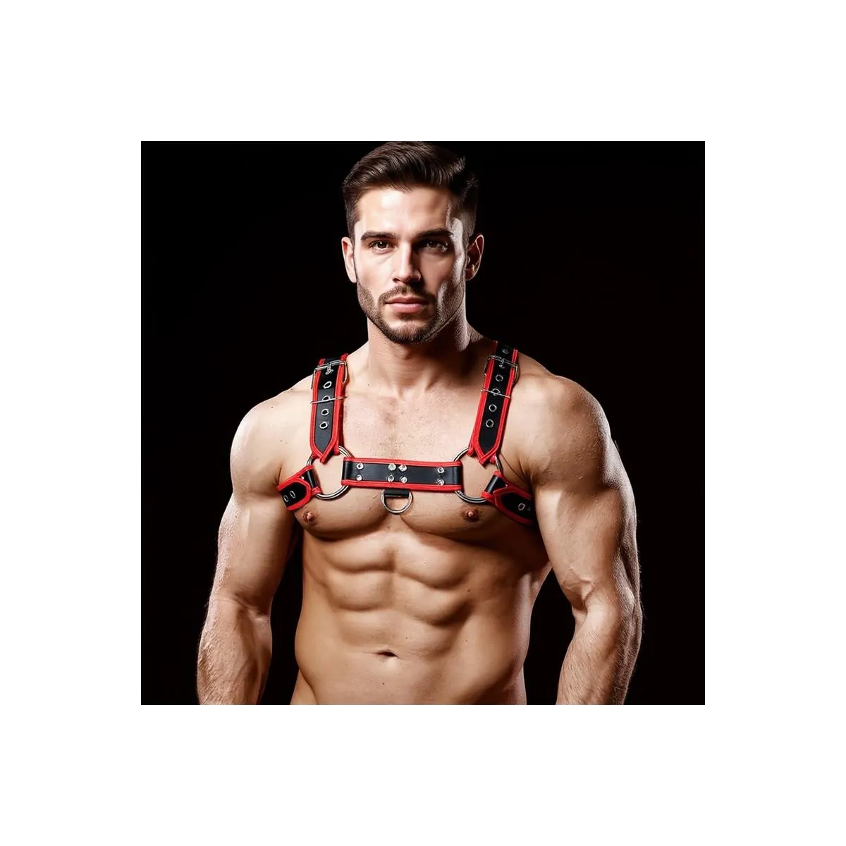 Odiseo Brust-Bondage-Geschirr für Männer, Veganes Leder von Intoyou BDSM Line | Fesselliebe.de