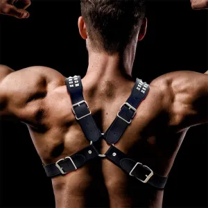 Adonis Brust-Bondage-Harness für Männer aus Veganem Leder von Intoyou BDSM Line