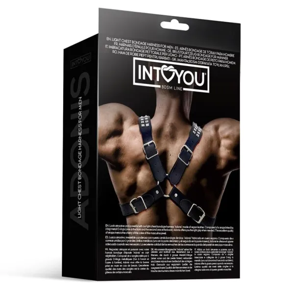 Adonis Brust-Bondage-Harness für Männer aus Veganem Leder von Intoyou BDSM Line | Fesselliebe.de