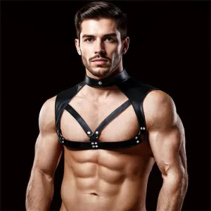 Darius Brust-Bondage-Harness für Männer aus Veganem Leder von Intoyou BDSM Line | Fesselliebe.de