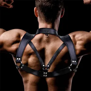 Darius Brust-Bondage-Harness für Männer aus Veganem Leder von Intoyou BDSM Line