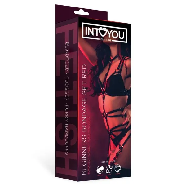 Bondage-Set für Anfänger 3-Teilig Rot von Intoyou BDSM Line | Fesselliebe.de