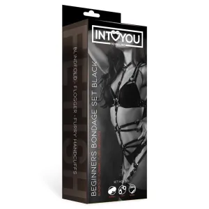 Bondage-Set für Anfänger 3-Teilig Schwarz von Intoyou BDSM Line
