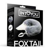 Analplug mit Grau-Weissem Fuchsschwanz von Intoyou BDSM Line | Fesselliebe.de