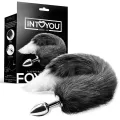 Analplug mit Schwarz-Weissem Fuchsschwanz von Intoyou BDSM Line