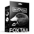 Analplug mit Schwarz-Weissem Fuchsschwanz von Intoyou BDSM Line
