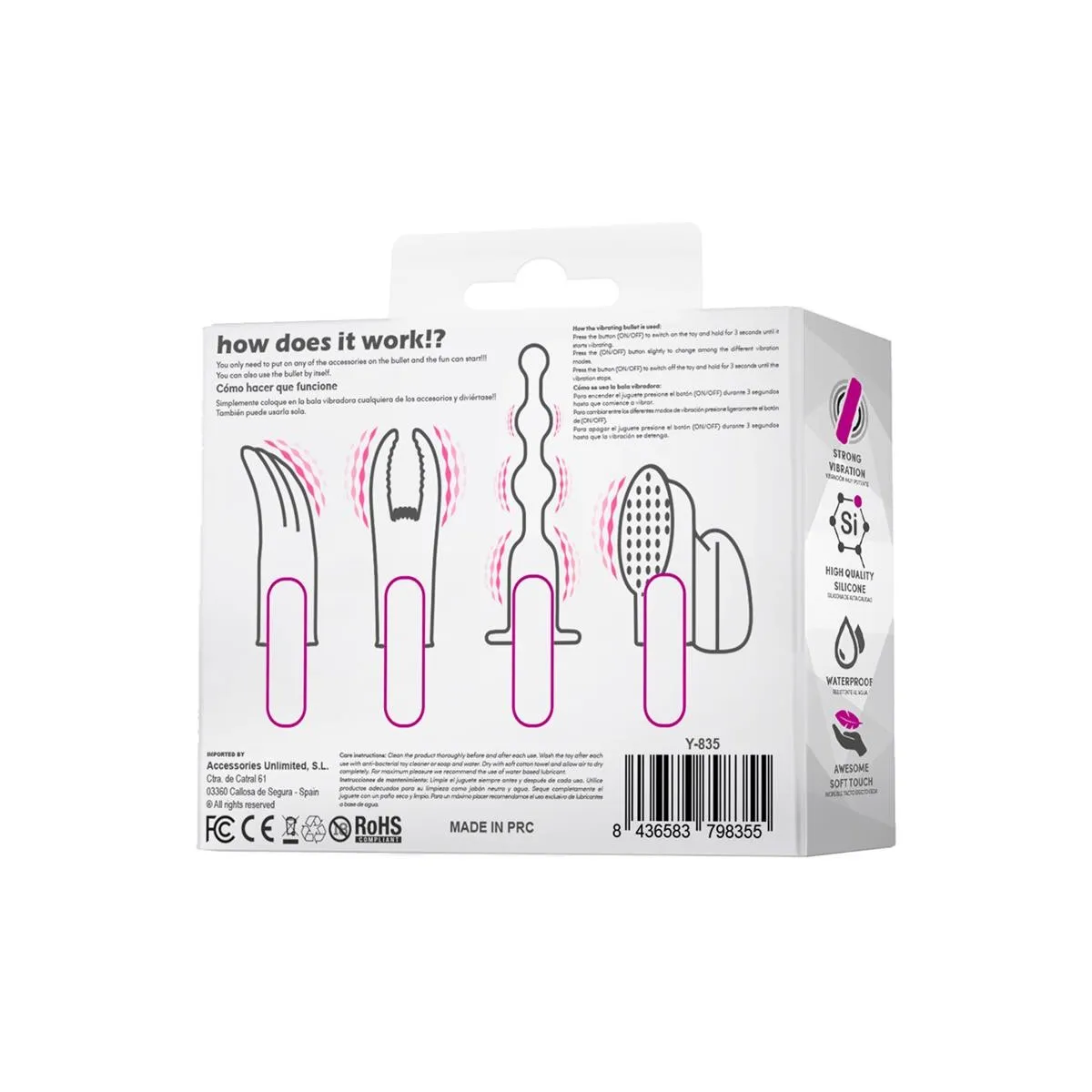 4fun Vibrierendes Bullet und 4 Sleeves Usb Wasserdicht Silikon von Latetobed | Fesselliebe.de