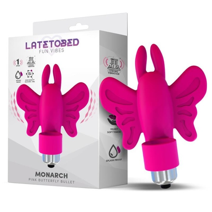 Monarch Butterfly Vibrierendes Bullet, Silikon, Pink von Latetobed | Fesselliebe.de