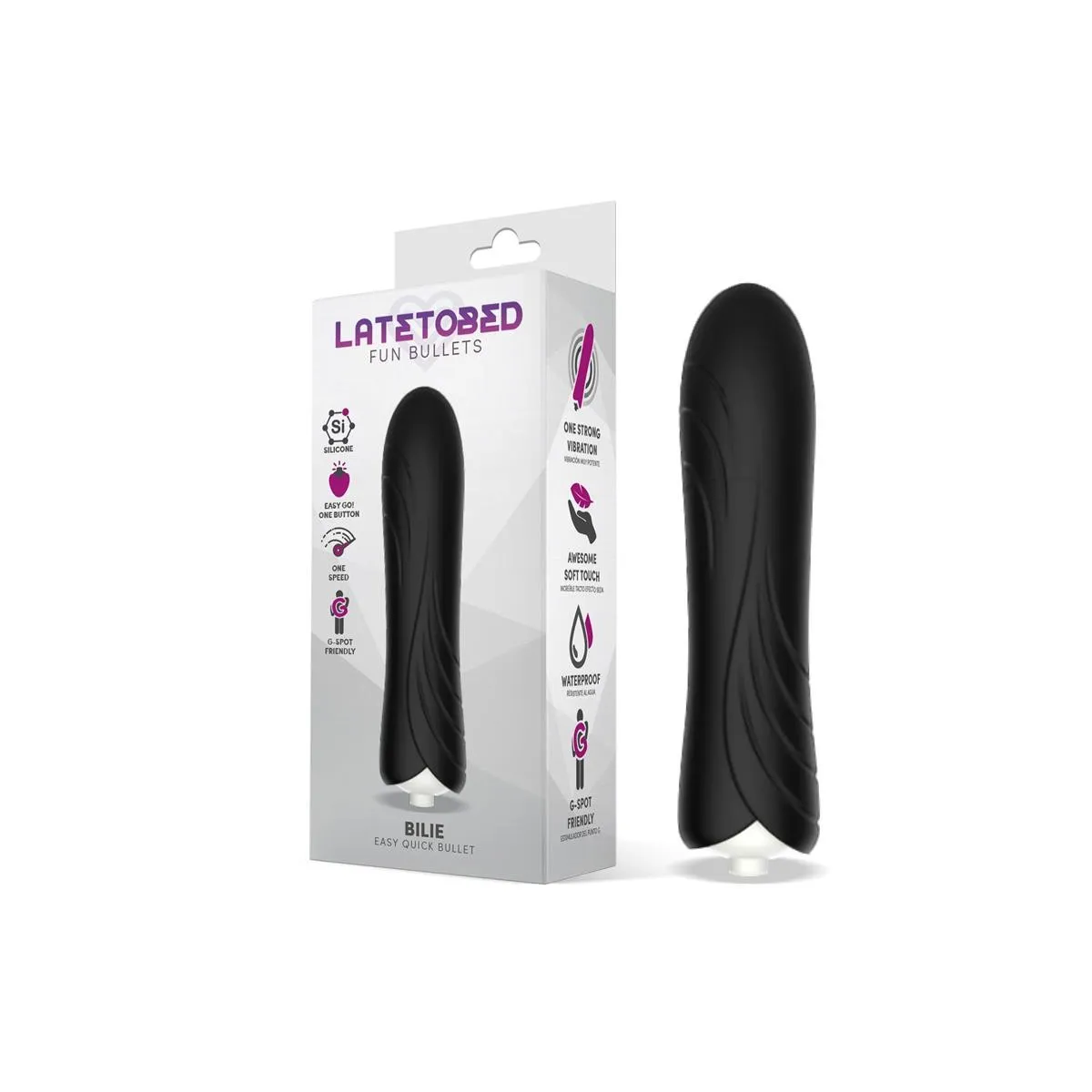 Bilie Easy Quick Vibrating Bullet Silikon (SCHWARZ) von Latetobed | Fesselliebe.de