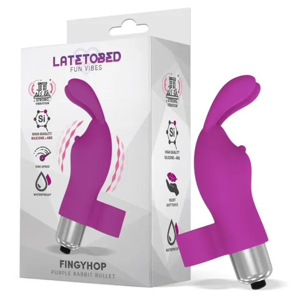 Fingyhop Vibrating Bullet mit Rabbit (LILA) Silikon von Latetobed | Fesselliebe.de