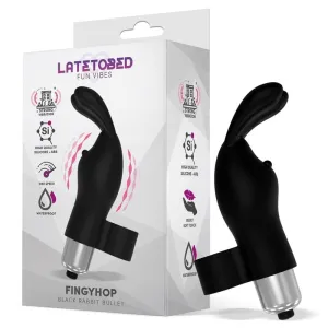 Fingyhop Vibrating Bullet mit Rabbit (SCHWARZ) von Latetobed | Fesselliebe.de