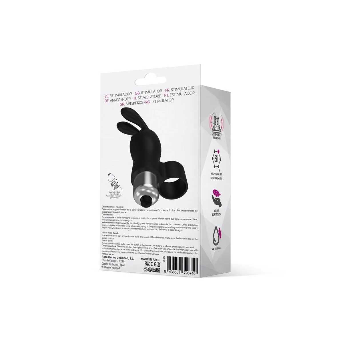 Fingyhop Vibrating Bullet mit Rabbit (SCHWARZ) von Latetobed | Fesselliebe.de