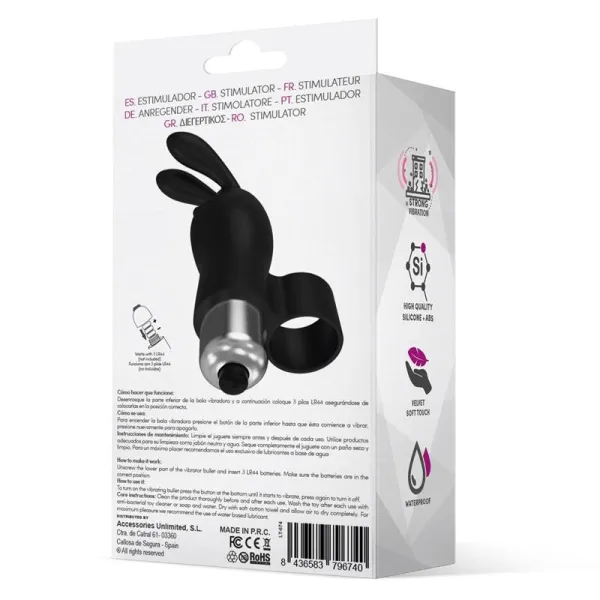 Fingyhop Vibrating Bullet mit Rabbit (SCHWARZ) von Latetobed | Fesselliebe.de