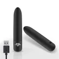Shoty Vibrierender Bullet, Usb, 10 Geschwindigkeiten, Leistungsstarker Motor, Schwarz von Latetobed