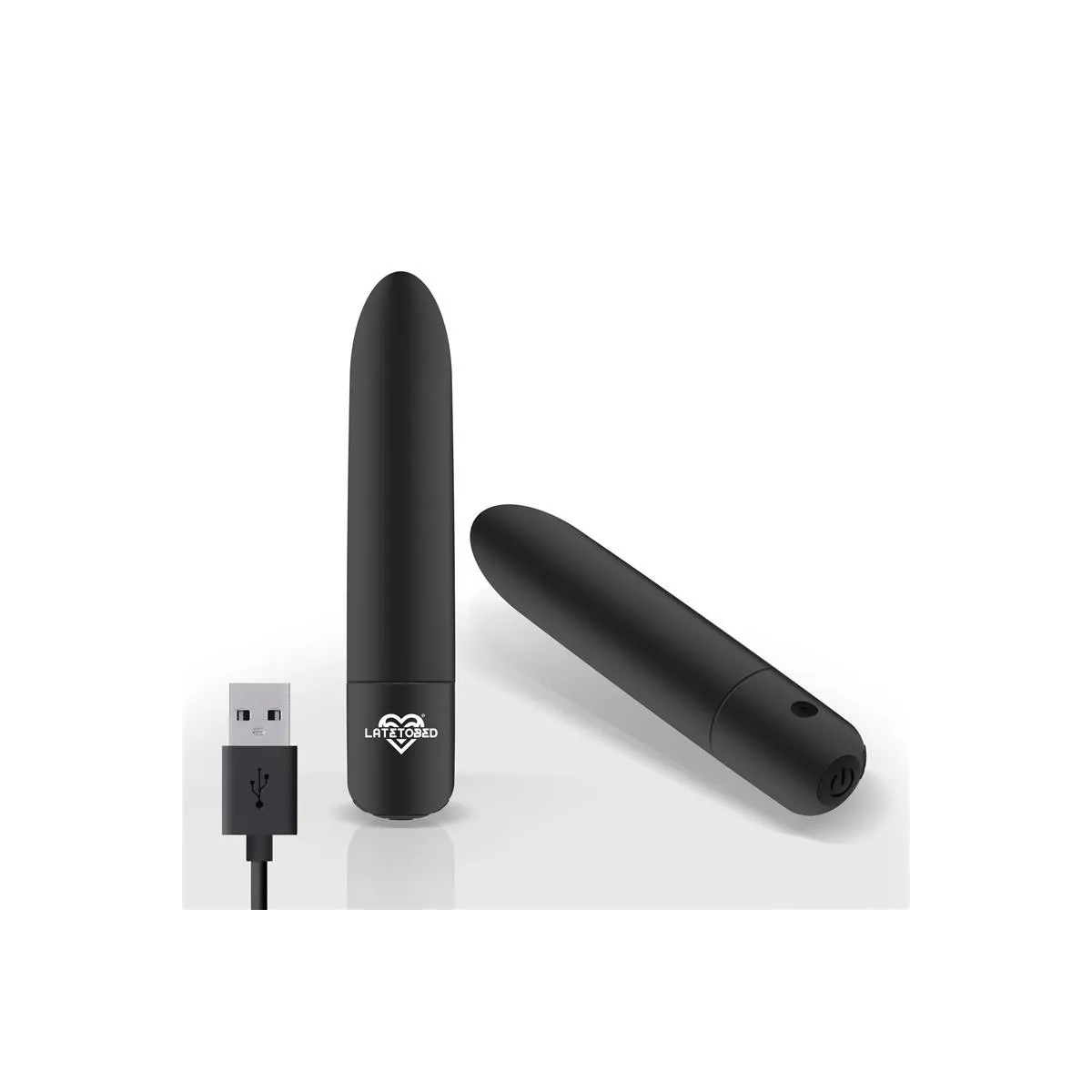 Shoty Vibrierender Bullet, Usb, 10 Geschwindigkeiten, Leistungsstarker Motor, Schwarz von Latetobed | Fesselliebe.de